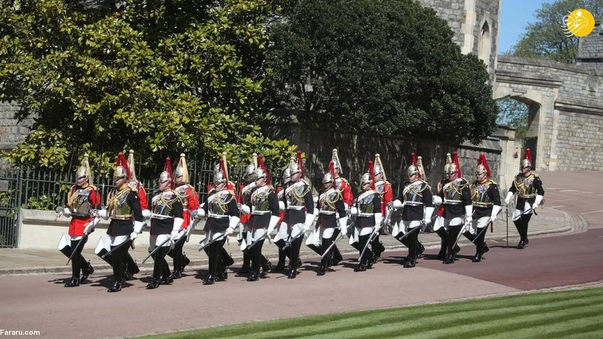 تصاویر دیده نشده از مراسم خاکسپاری همسر ملکه انگلیس