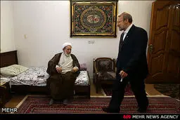 تصاویری از دیدار لاریجانی با آیات عظام مکارم شیرازی، علوی گرگانی، مقتدایی، استادی و یزدی