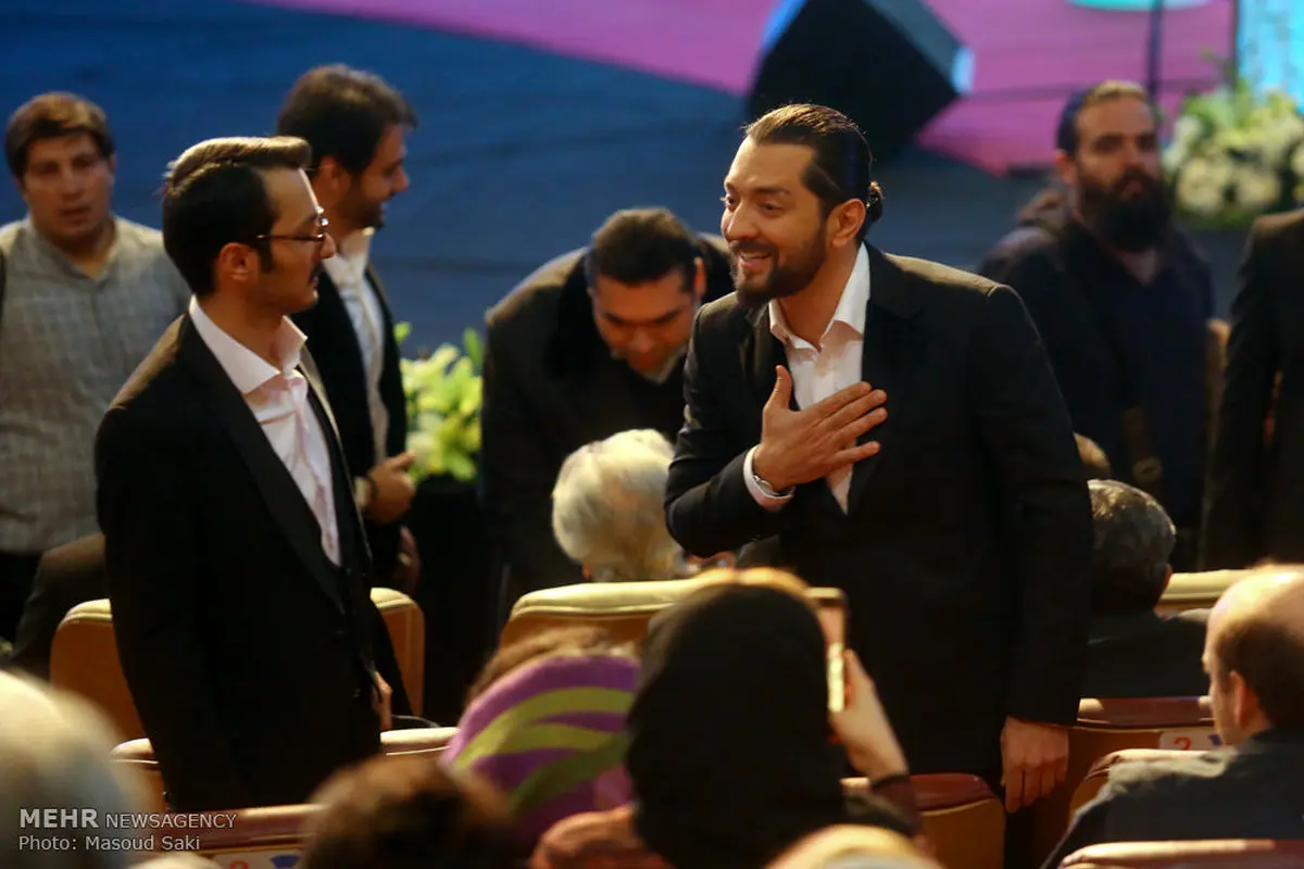 تیپ بهرام رادان و هومن سیدی در جشنواره فیلم فجر/عکس