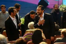 تیپ بهرام رادان و هومن سیدی در جشنواره فیلم فجر/عکس