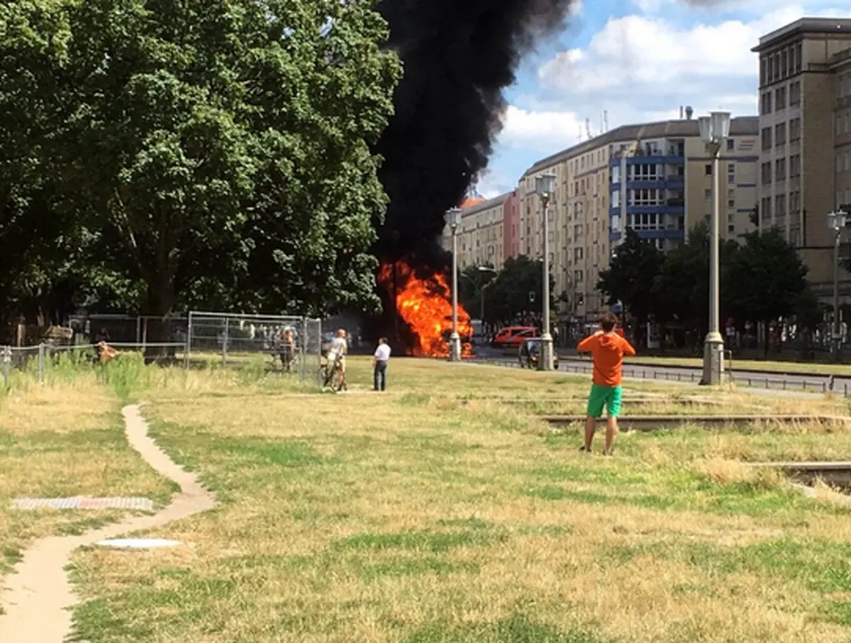 شنیده‌شدن صدای انفجار در برلین+تصاویر