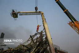 ساعاتی پس از ریزش پلاسکو/تصاویر