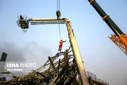 ساعاتی پس از ریزش پلاسکو/تصاویر