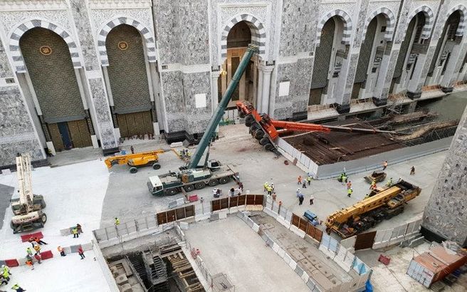 سقوط جرثقیل در مسجدالحرام/عکس