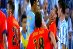 حمله بازيکن مالاگا به ليونل مسي (عکس)