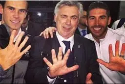 عکس سلفی جالب کارلتو با راموس و بیل پس از رکوردزنی