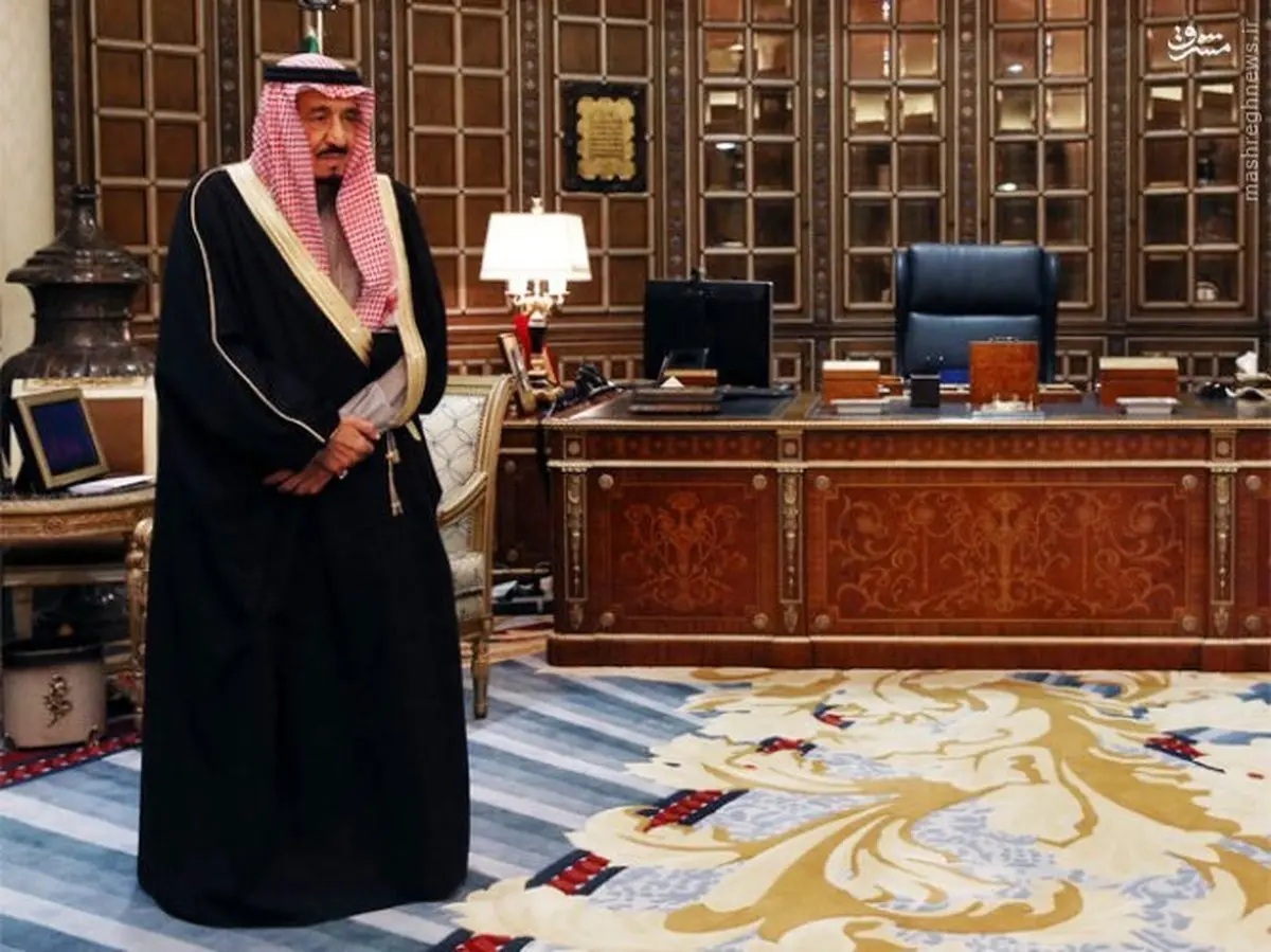 عکس/دفتر کار پادشاه جدید عربستان