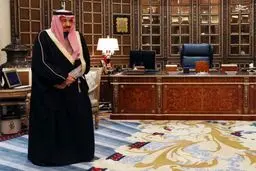 عکس/دفتر کار پادشاه جدید عربستان