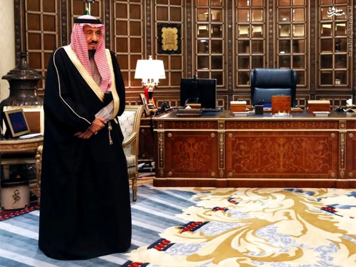 عکس/دفتر کار پادشاه جدید عربستان