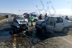 عکس/ صحنه‌های دلخراش از تصادف در جاده اهر-تبریز