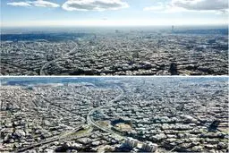 نمایی از هوای پاک تهران از ارتفاع ۵۰۰ متری/ عکس