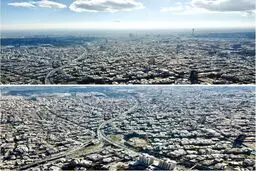 نمایی از هوای پاک تهران از ارتفاع ۵۰۰ متری/ عکس