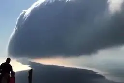 گردباد عرضی دریاچه میشیگان +فیلم دیده نشده