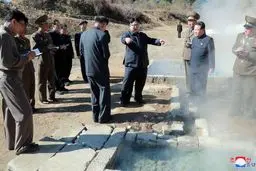 بازدید رهبرکره شمالی از یک منطقه گردشگری / تصاویر