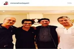 صداپیشه «پسر عمه زا» در کنار خالقان «کلاه قرمزی» و سازنده «بادکنک سفید» /عکس