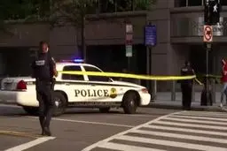 حضور نیروهای امنیتی مقابل کاخ سفید پس از تیراندازی + ويدئو