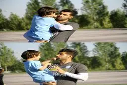 عکس/ شوخی پسر پژمان نوری با فروزان