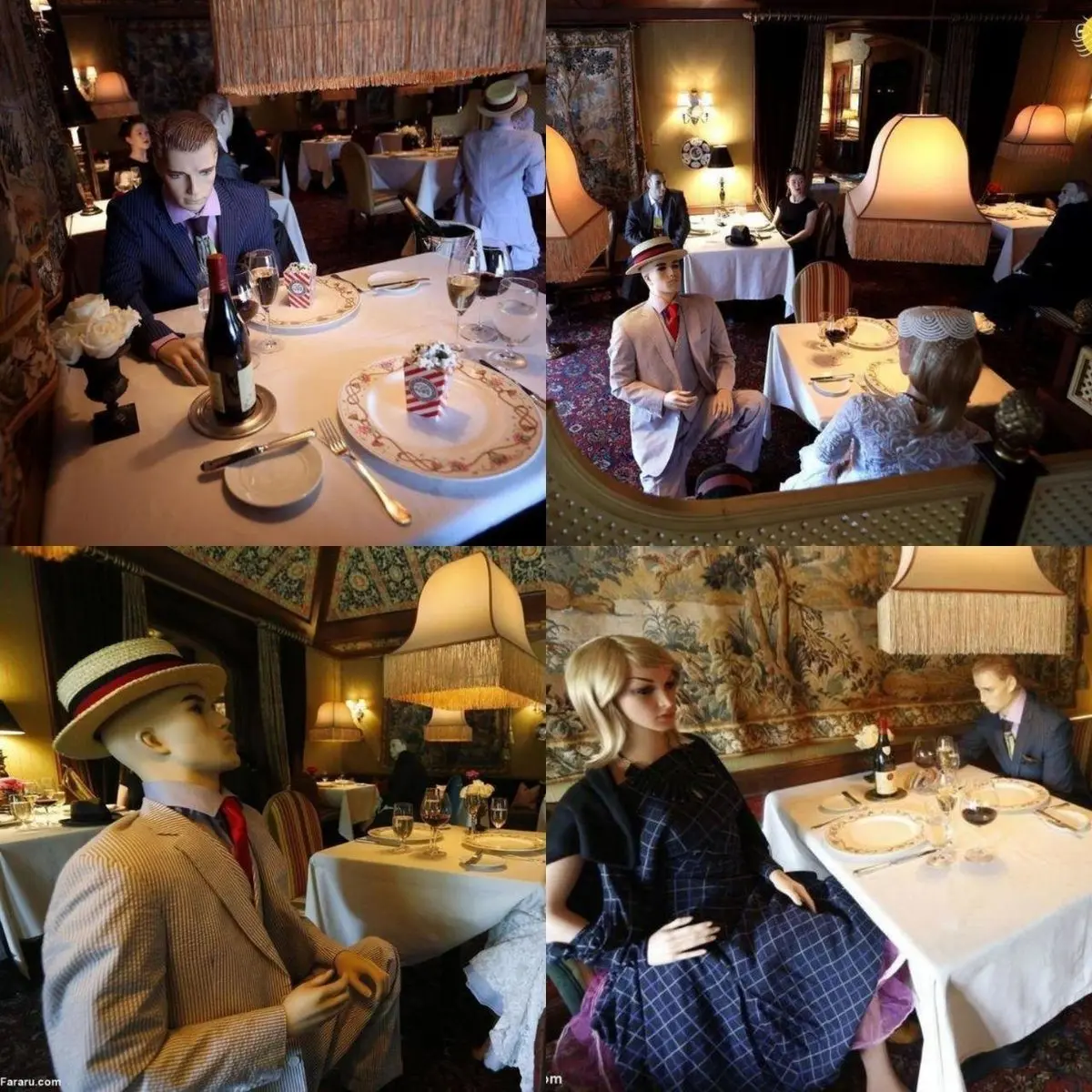 فاصله‌گذاری اجتماعی با مانکن‌‌های بی‌جان! + عکس