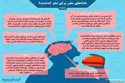 اینفوگرافی / غذاهای مضر برای مغز کدامند؟