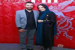 مجرى مطرح تلويزيون و راديو در كنار همسرش/عکس