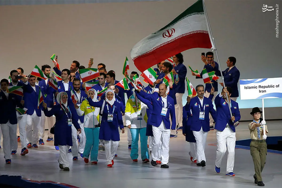 رژه کاروان ایران در افتتاحیه بازی‌های زمستانی ساپورو/عکس