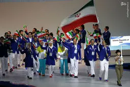 رژه کاروان ایران در افتتاحیه بازی‌های زمستانی ساپورو/عکس