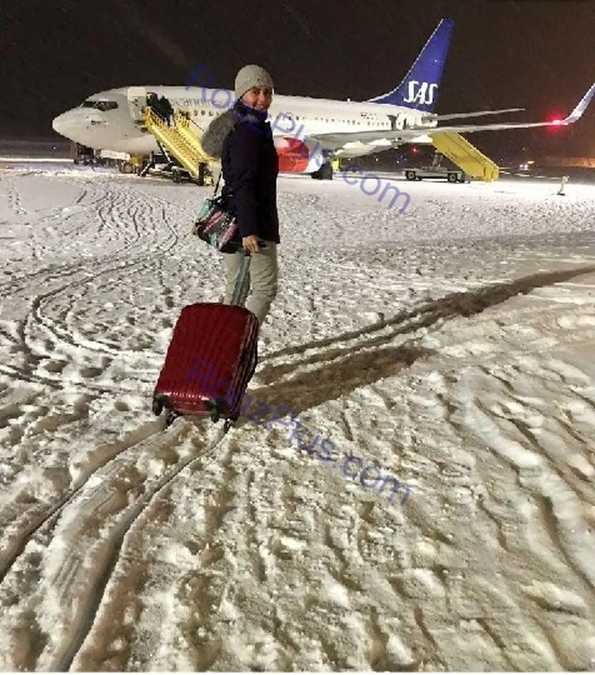 تصویری دیدنی از الناز شاکردوست دربازگشت از قطب شمال