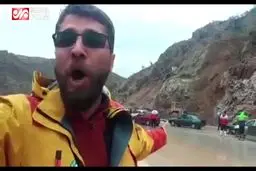 فیلم:ریزش کوه در جاده پل زال - اندیمشک
