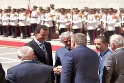 دیدار رئیس جمهور آبخازیا با بشار اسد / تصاویر