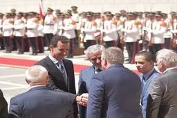 دیدار رئیس جمهور آبخازیا با بشار اسد / تصاویر