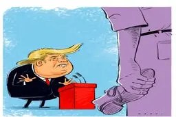 ترامپ منتظر لنگه کفش باشد!/ کاریکاتور