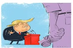ترامپ منتظر لنگه کفش باشد!/ کاریکاتور