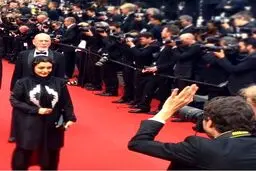 ساره بیات جلوی لنز دوربین عکاسان جشنواره کن/ عکس