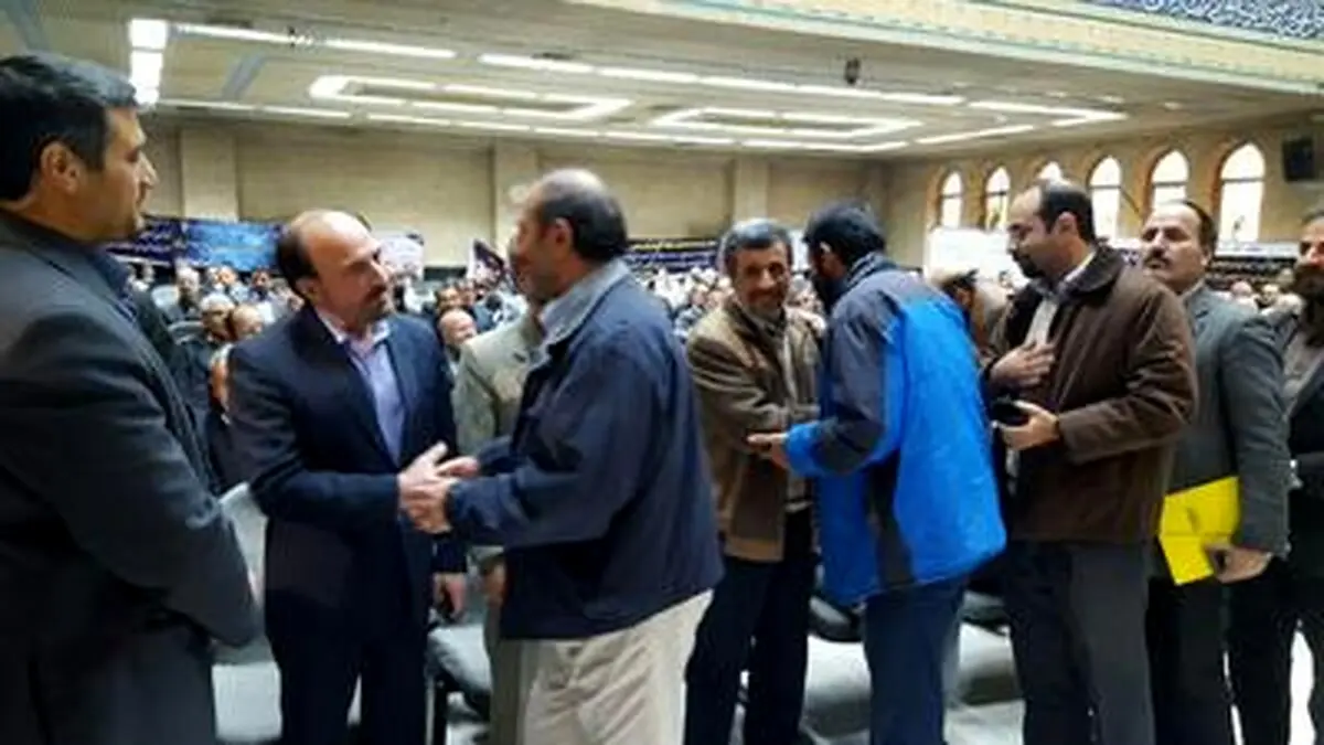 احمدی نژاد و مشایی در یک مراسم ختم/تصاویر