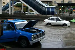 آبگرفتگی معابر در روز مناظره انتخاباتی/تصاویر