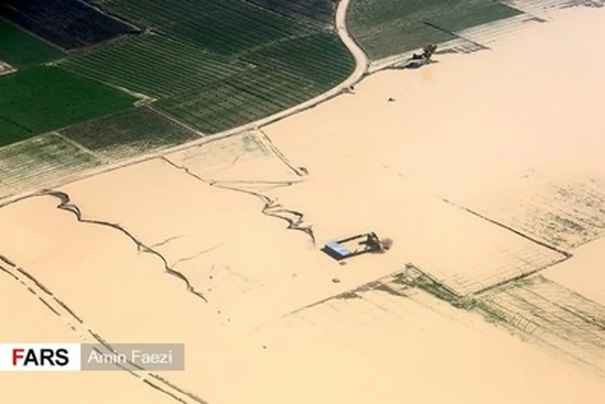 تصاویر هوایی از خسارت های سیل فارس