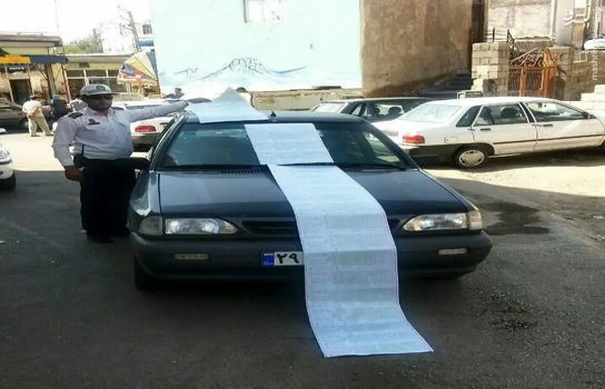 توقیف خودرو با خلافی 5متری