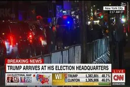 اسکورت خودروی ترامپ پس از پیروزی/عکس