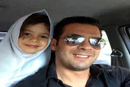 پژمان بازغی و دخترش در راه مدرسه +عکس