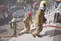 آتش سوزی در برج بهار / تصاویر
