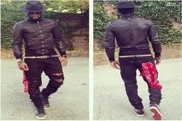 تيپ عجيب فوتبالیست معروف/عکس