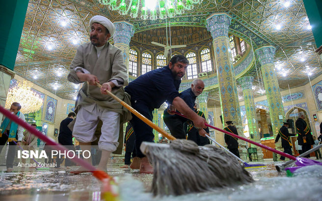 تصاویر: آیین غبارروبی مسجد مقدس جمکران