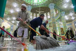 تصاویر: آیین غبارروبی مسجد مقدس جمکران