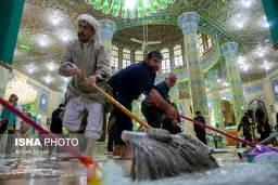 تصاویر: آیین غبارروبی مسجد مقدس جمکران