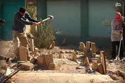 تخریب قبرستان مسلمانان توسط داعش/تصاویر