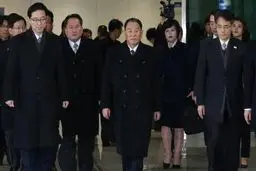 چند سکانس تصویری از ورود ژنرال بلندپایه کره شمالی به کره جنوبی