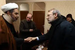 عیادت‌لاریجانی از حجةالاسلام حسنی/ تصاویر