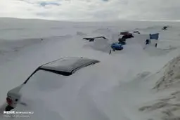عكس: ماشين هاي مدفون شده زير برف!