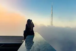 منظره رویایی برج خلیفه دبی در عکس روز نشنال جئوگرافیک
