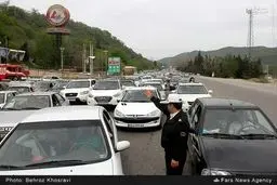 ترافیک سنگین در جاده هراز/ تصاویر